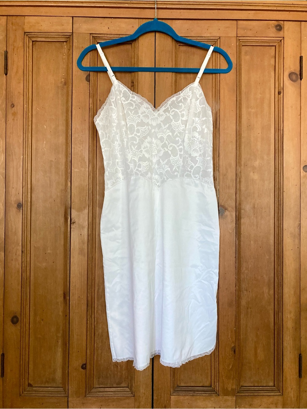 Vintage White Lace Slip Dress